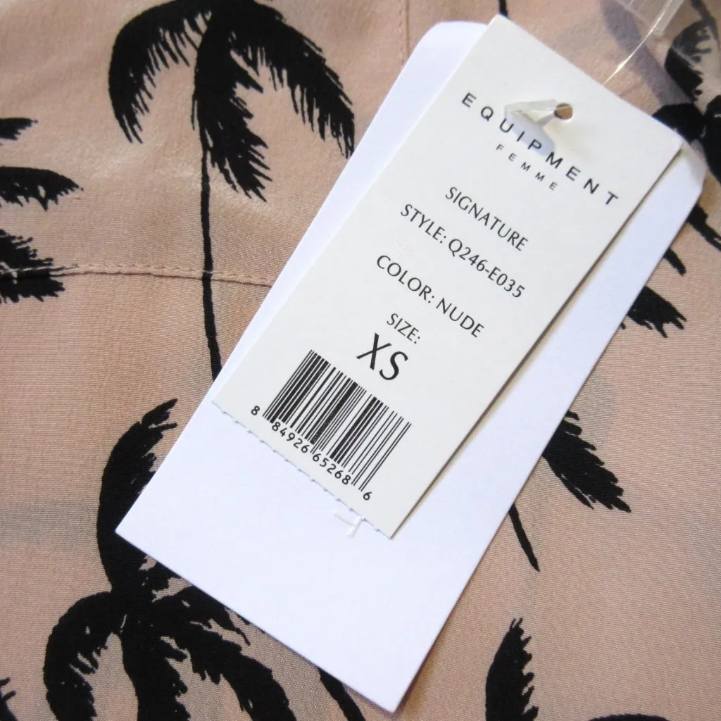 NWT Equipment Signature in Nude Palm Tree Silk Button Down Shirt XS - Image 2