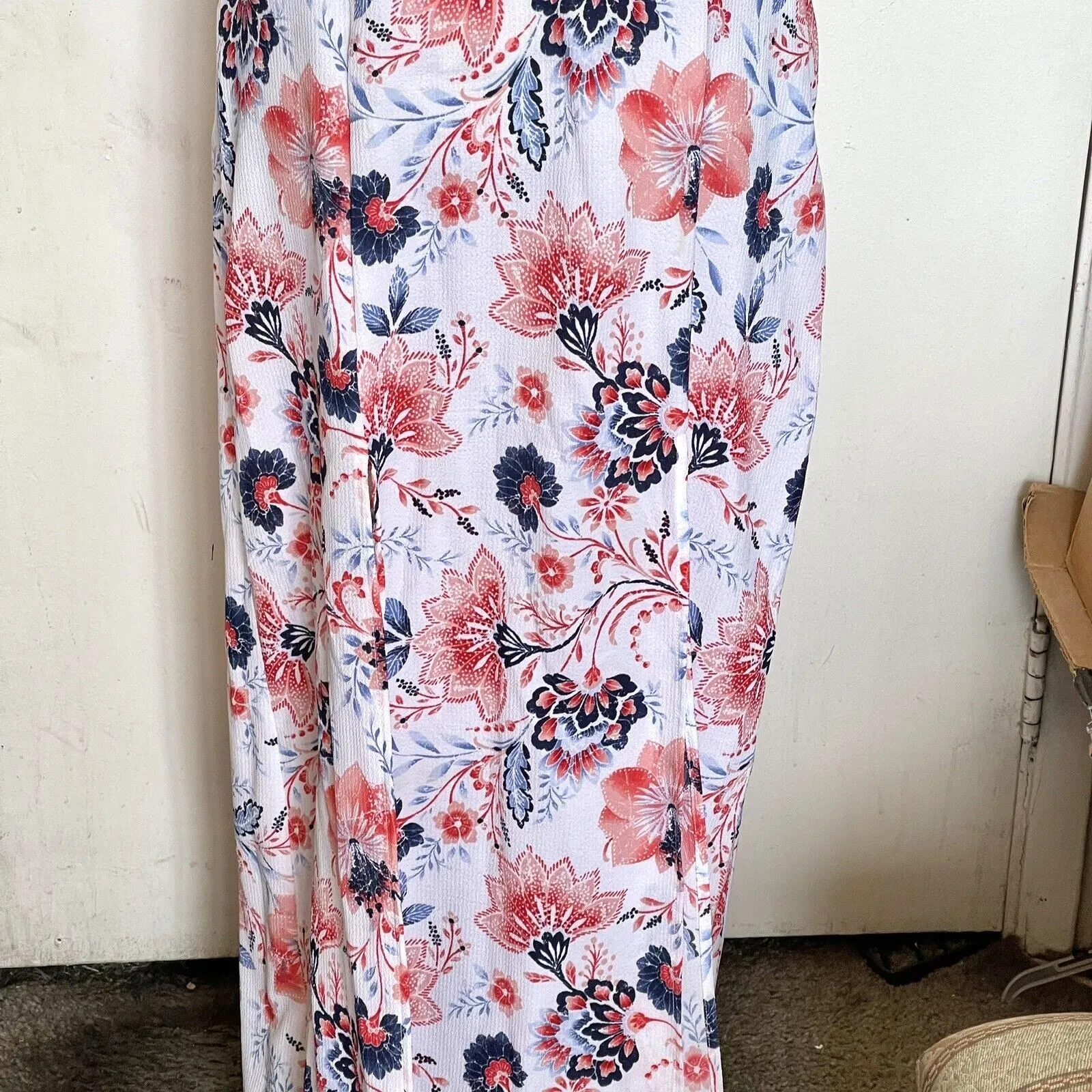 Midnight Doll Maxi Dress Sz 7 Floral Garden Bohemian Soft Boho Chic Resort - Image 11