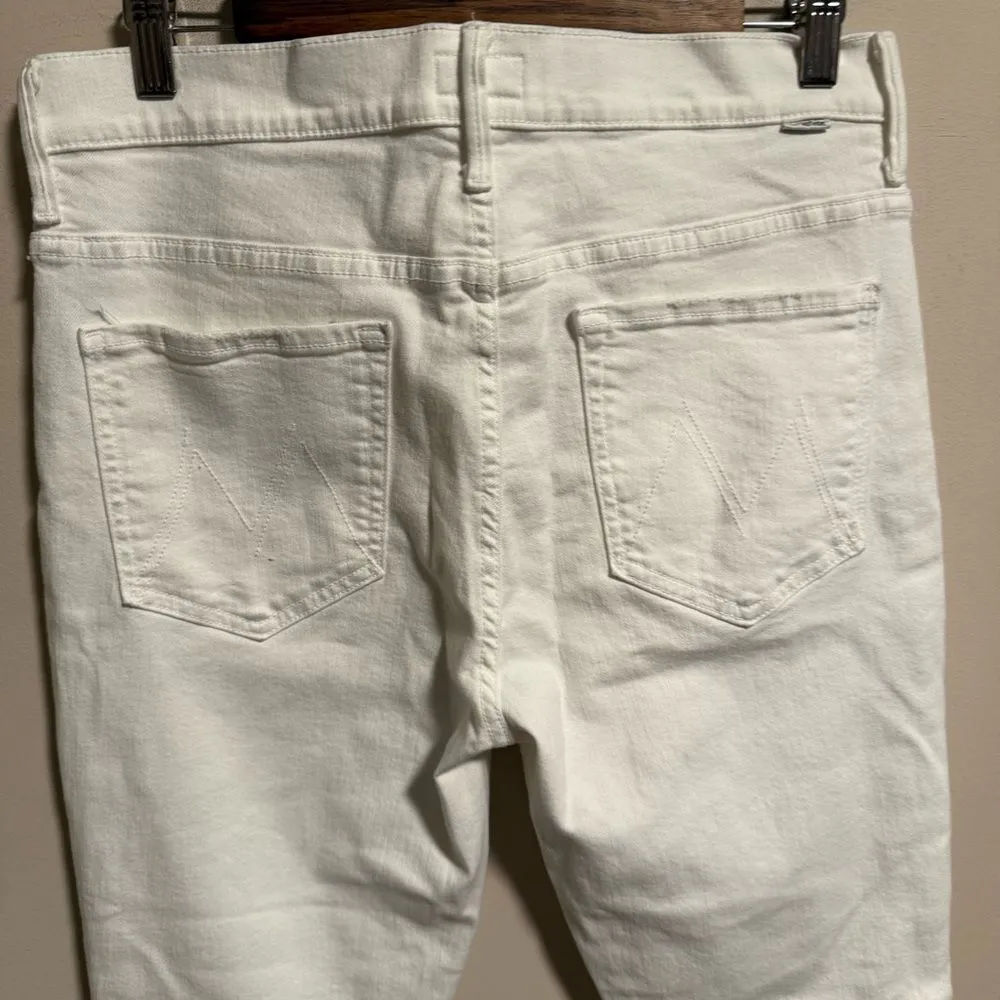 MOTHER Jeans Hustler Ankle Fray White Fairest of Them All - Image 6