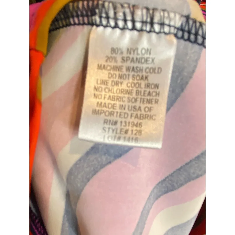 Jude Connally Dress MEDIUM Multicolored Long Sleeve Suplice V - Image 5