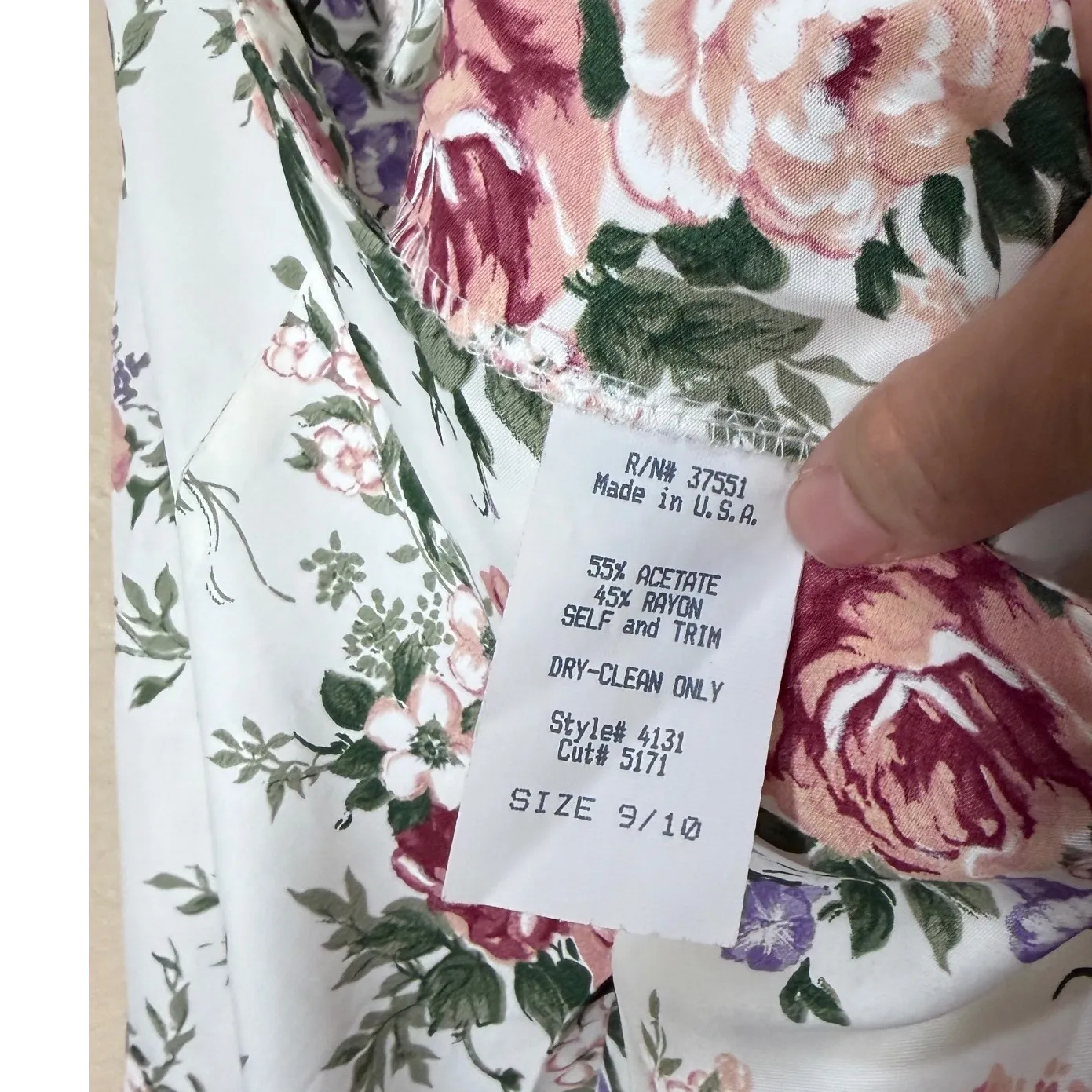 Vintage L.A. Girl Floral Print Blazer & Short Set Women's Size 9/10 White - Image 5