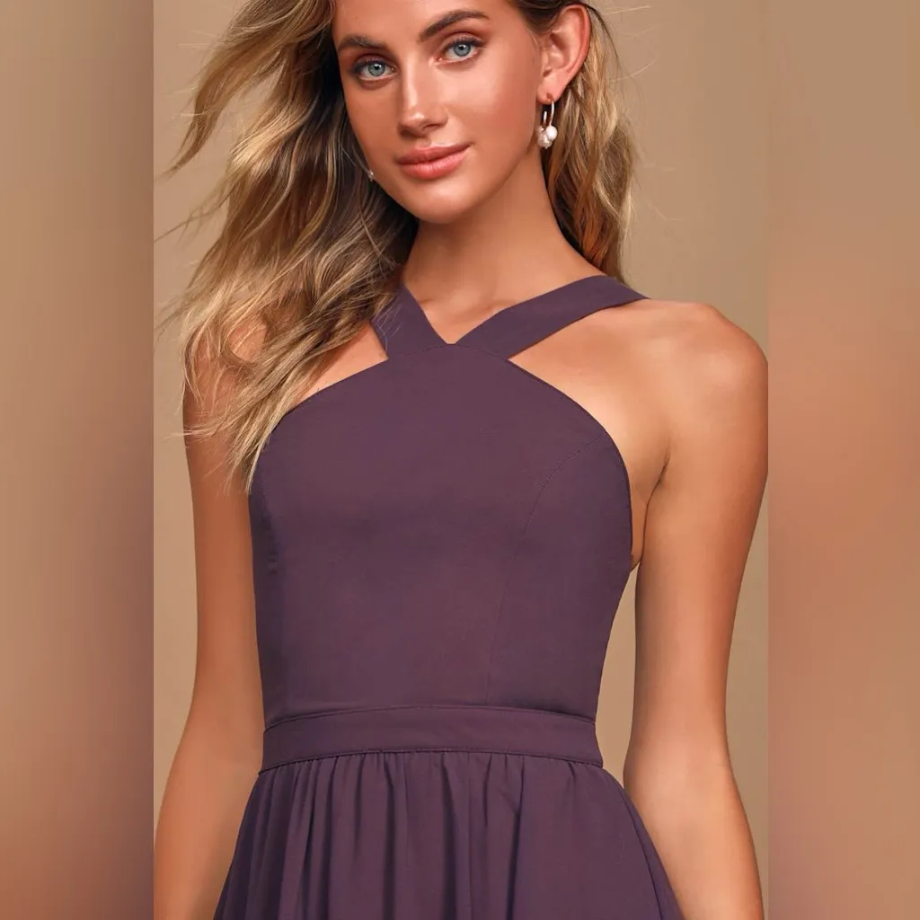 NWOT Lulus Air of Romance Dusty Purple Maxi Dress - Image 3