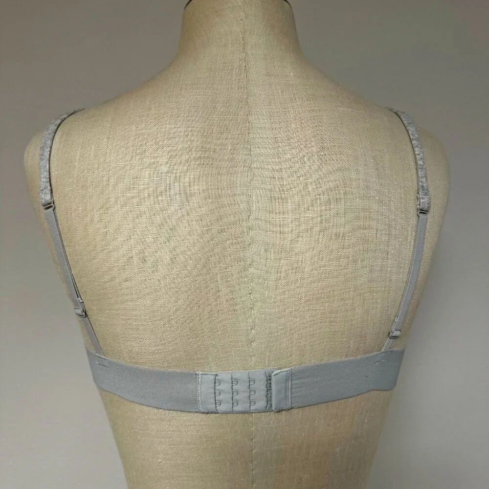 Stretch Cotton Rib Plunge Bralette - Image 8