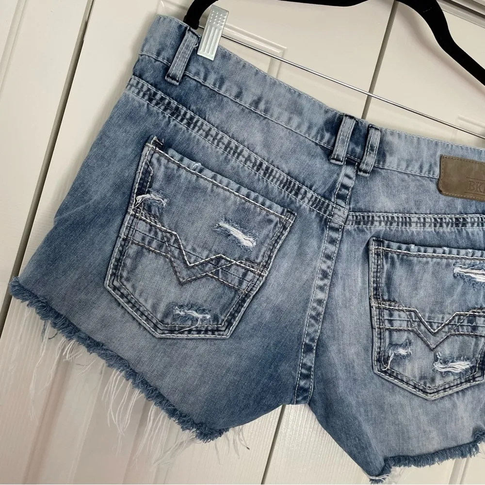Distressed Jean Shorts Sz 34/36 - Image 12
