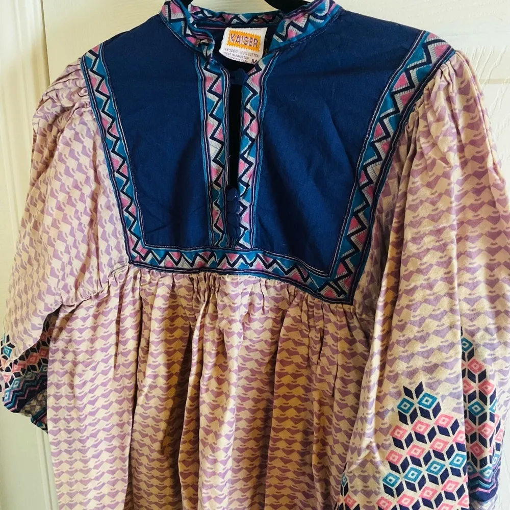 1970s Vintage Indian Cotton Dress - Image 10