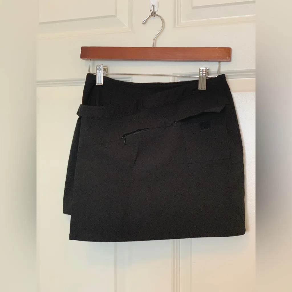 Express Black Velcro Wrap Mini Skirt.    Size-1/2 - Image 4