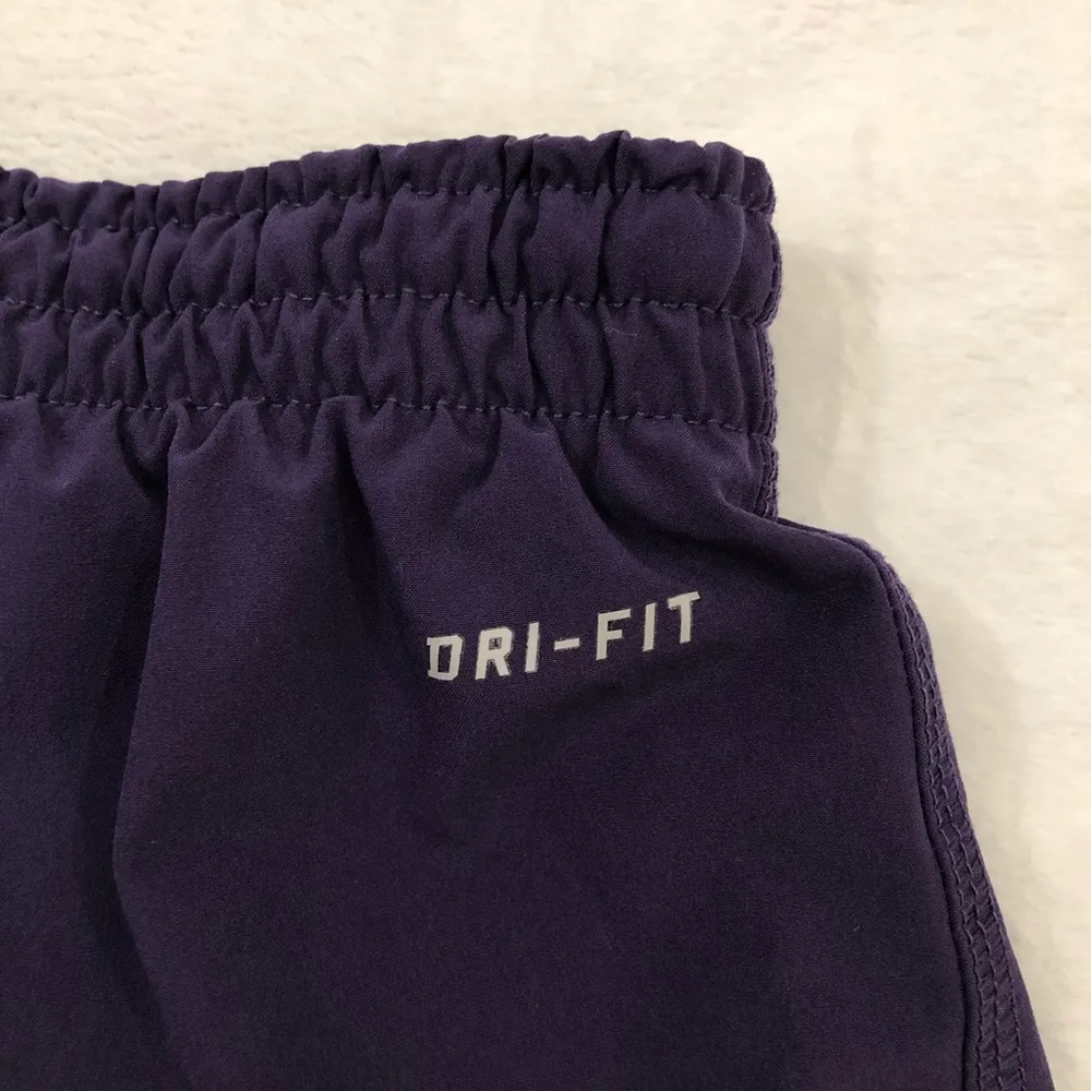 Nike Dri Fit Just Do It Purple Green Spandex Running Athletic Shorts Womens XS. - Image 6