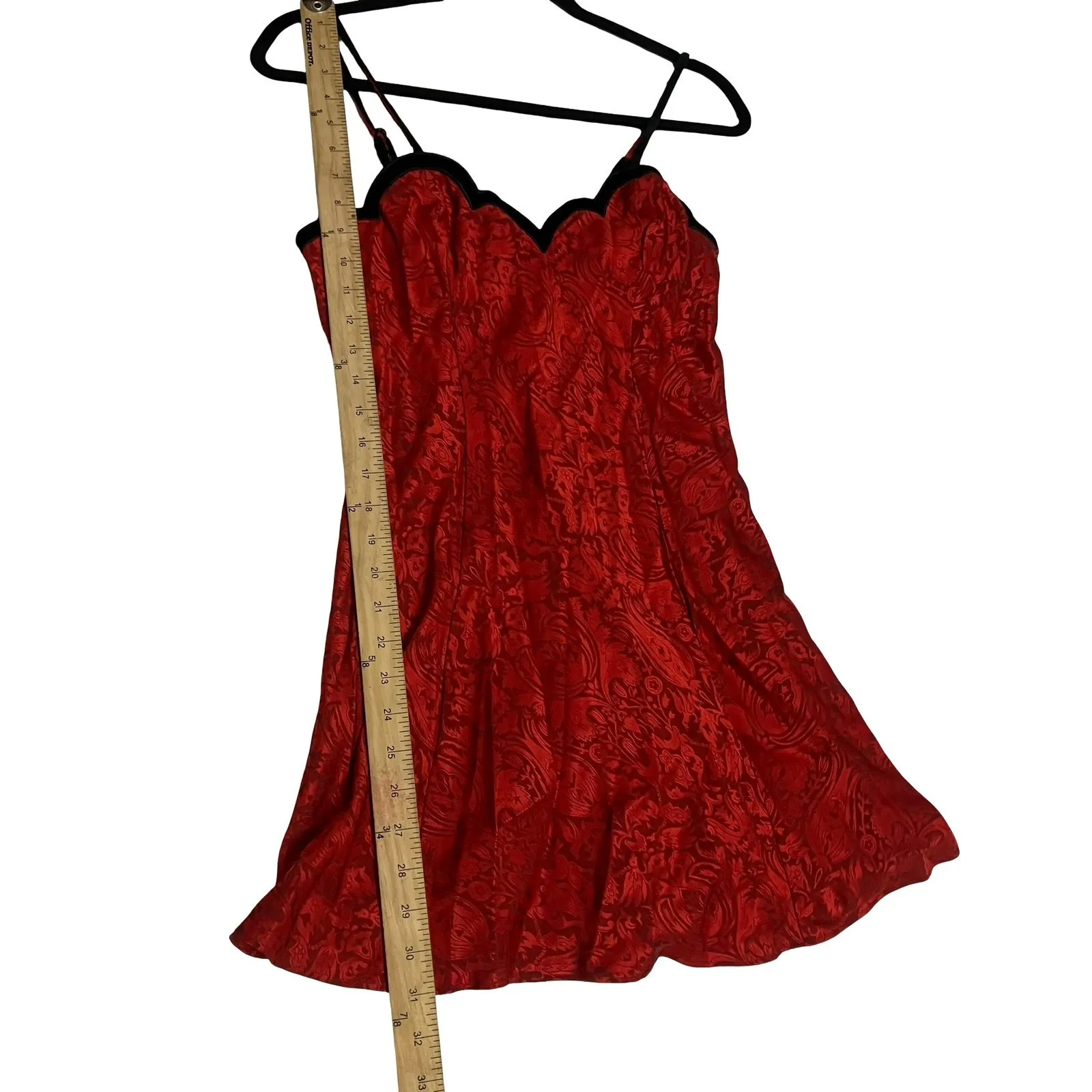 Vintage Victoria's Secret Gold Label Red Paisley Robe Gown Set Size Small - Image 12