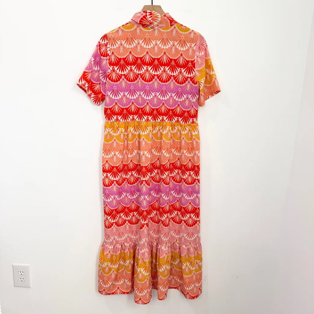 Never Fully Dressed Pink Scallop Patsy Dress in Georgette Size 8 - Image 4