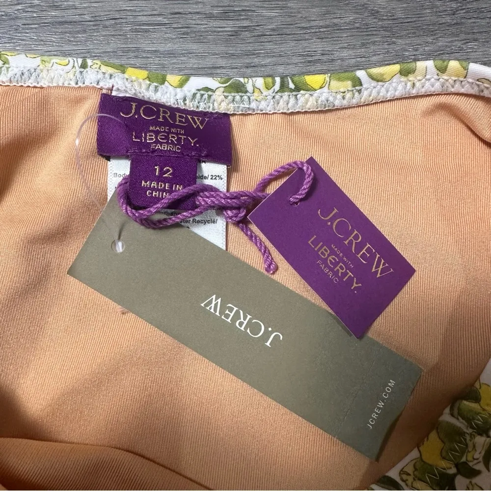 J. Crew Side-cutout one-piece swimsuit in Liberty® Eliza's Yellow fabric - Image 8