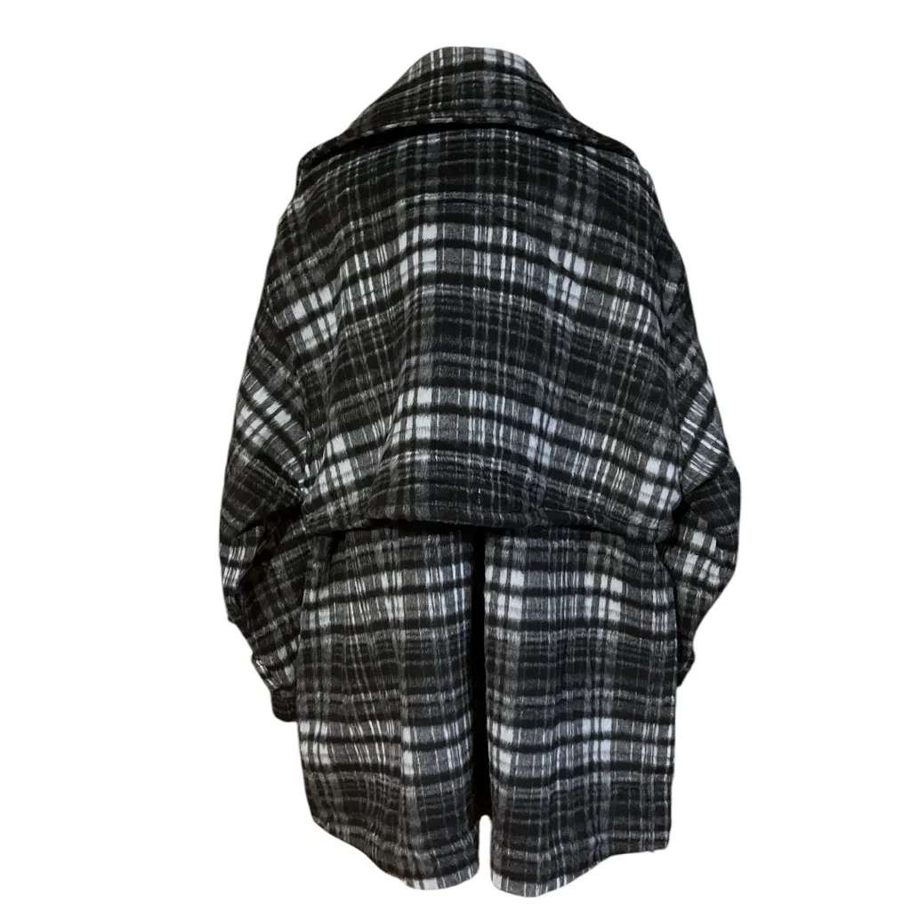 Free People Highlands Wool Plaid Peacoat - Image 5
