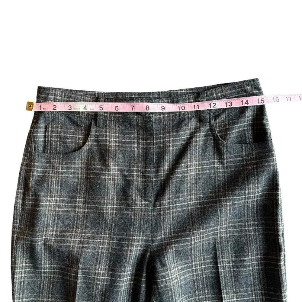 Theory Straight Auburn Plaid Pants- Size 2 - Image 7