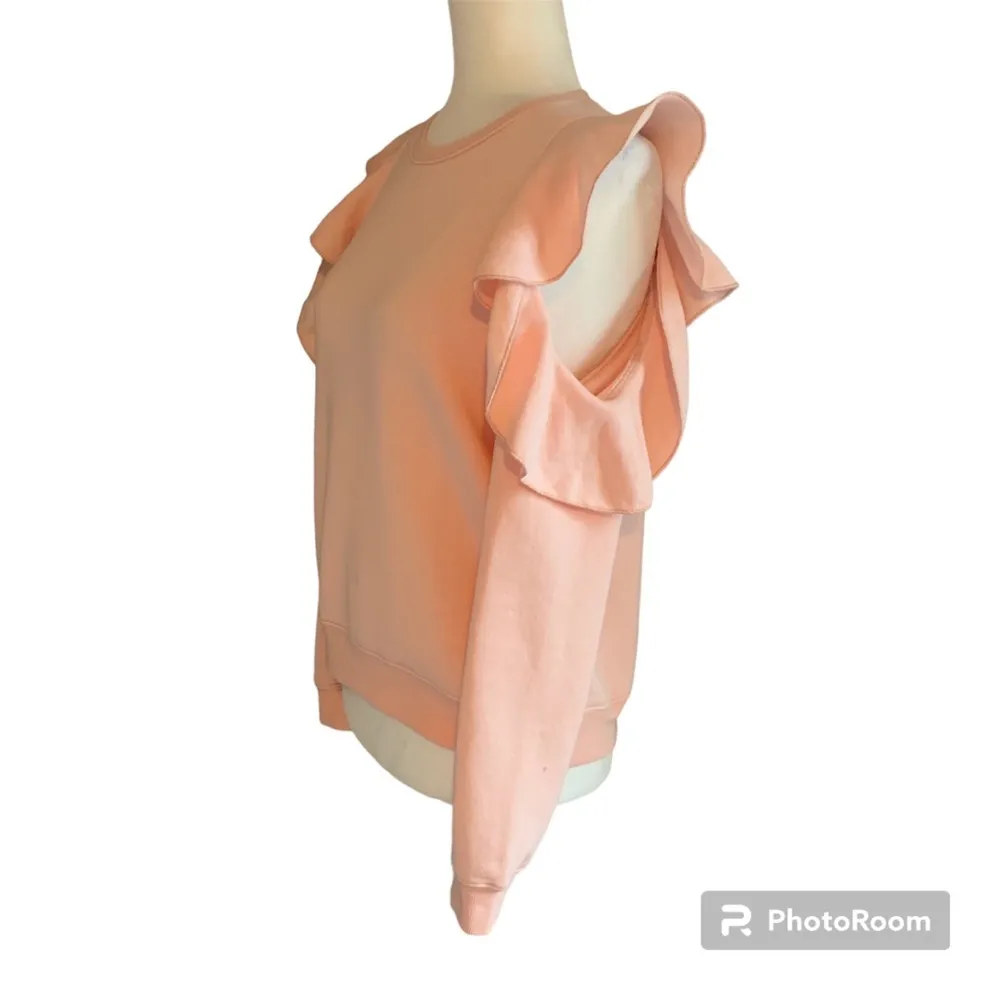 Rebecca Minkoff | Gracie Blush Pink Cold Shoulder Ruffle Sweater Size Small - Image 3