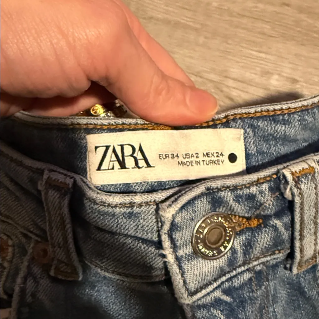 🩵 Zara The Skinny Split Ankle High Waist Medium Wash Jeans•Size:2🩵 - Image 9