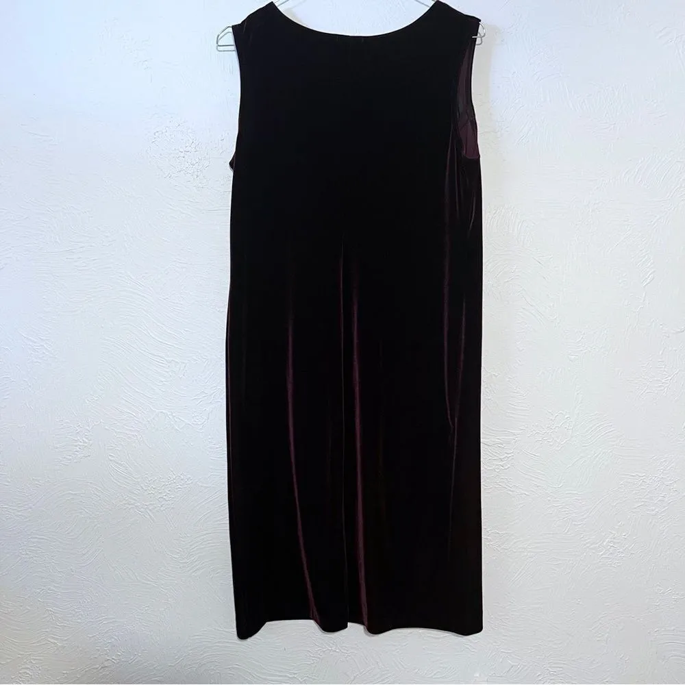R & M Richards Velvet Sleeveless Dress Size 12 petite - Image 2