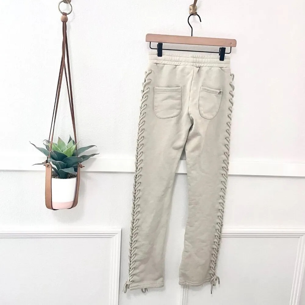 Hidden Cult Lace Up Wynn Lace Up Sweatpants Taupe Size S Tan - Image 3