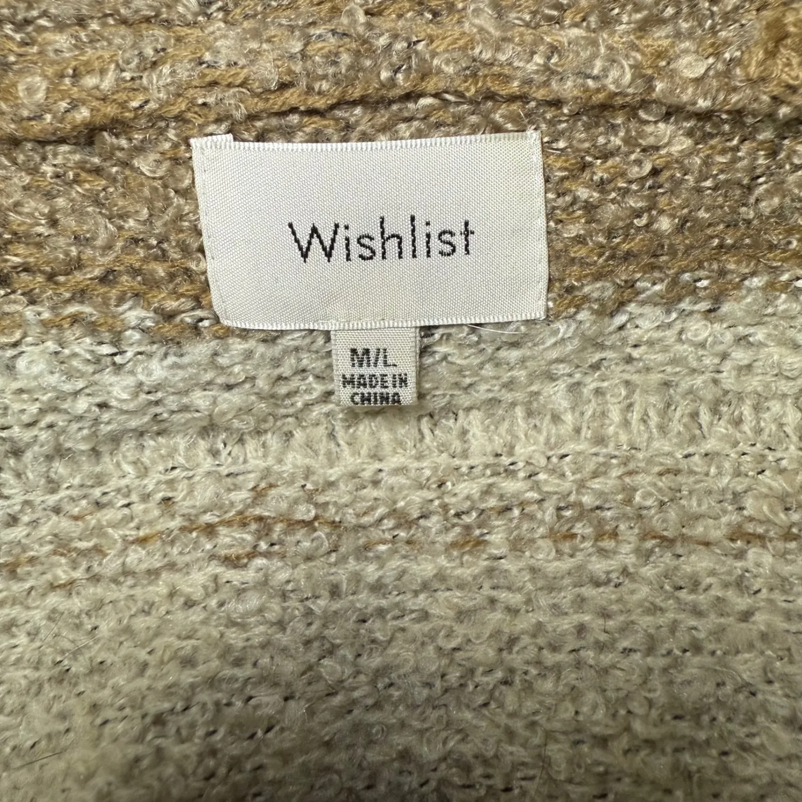 Wishlist Striped Longline Open Front Cardigan Sweater Size Medium Large - Image 8