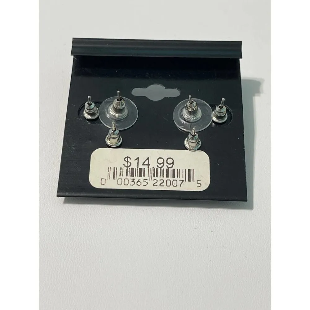 Taramanda‎ Trio Earring Set CZ Studs Tiny Stud Blue Blue - Image 5