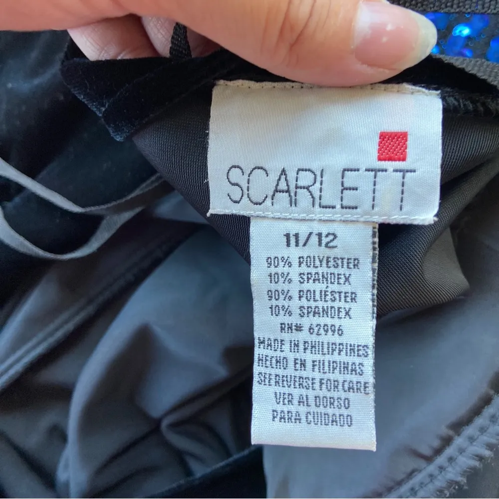 Vintage 90’s Solid Black Velvet Mock Cardigan Short Sleeve Cocktail Dress - Image 6