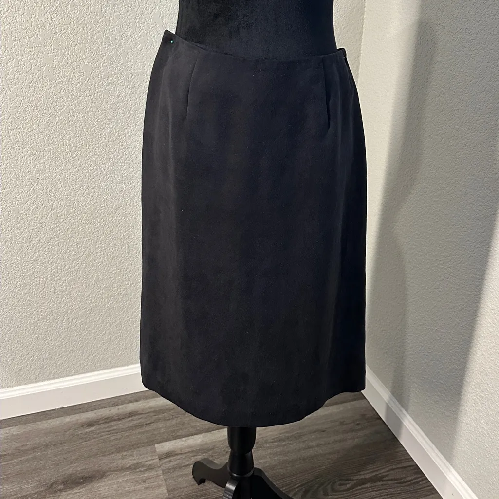 Vintage INC International Concepts Charcoal Long Blazer and Skirt Suit Black Size 6 - Image 7