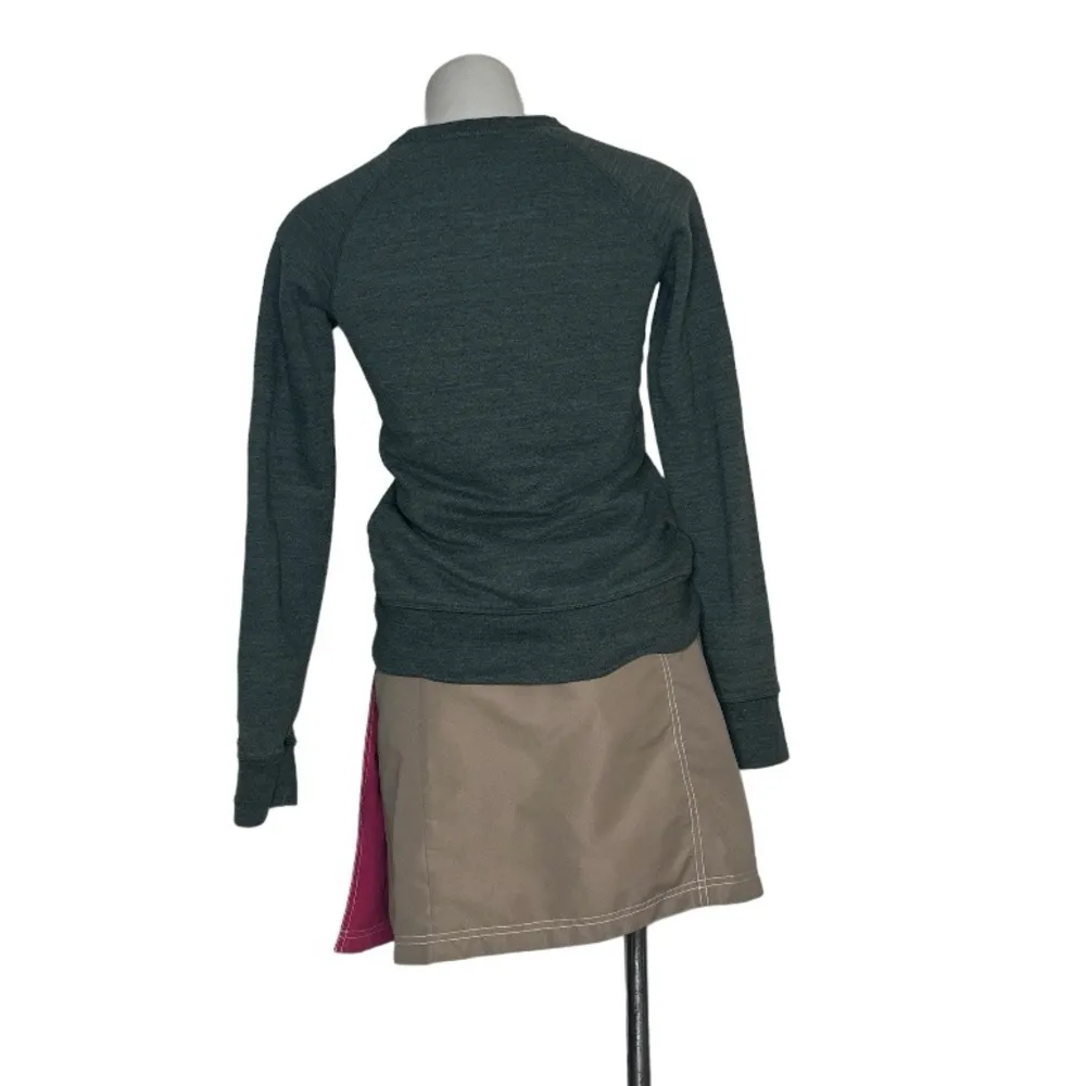 THE NORTH FACE Heather Green Crew Neck Pullover Top French Terry Size XS - Image 2