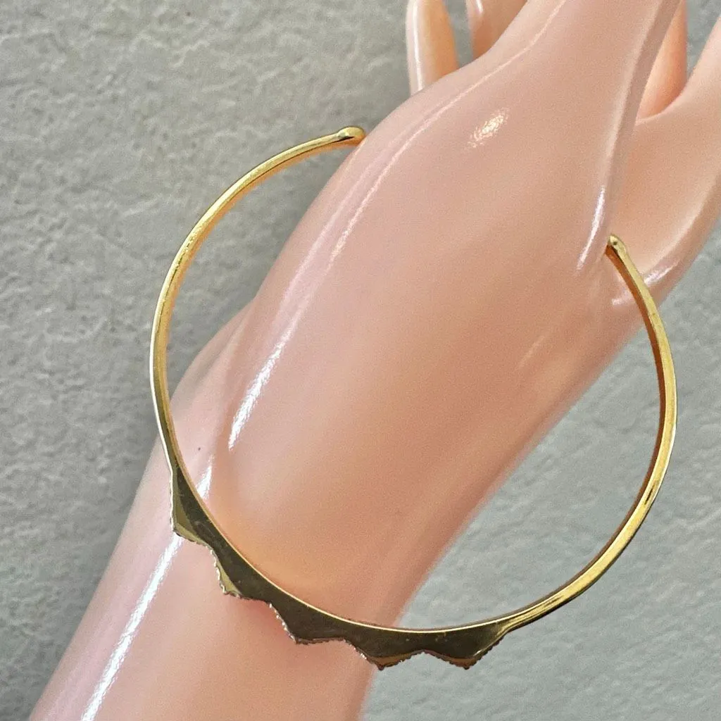 Stella & Dot Gold tone Crystal Cuff Bracelet - Image 4