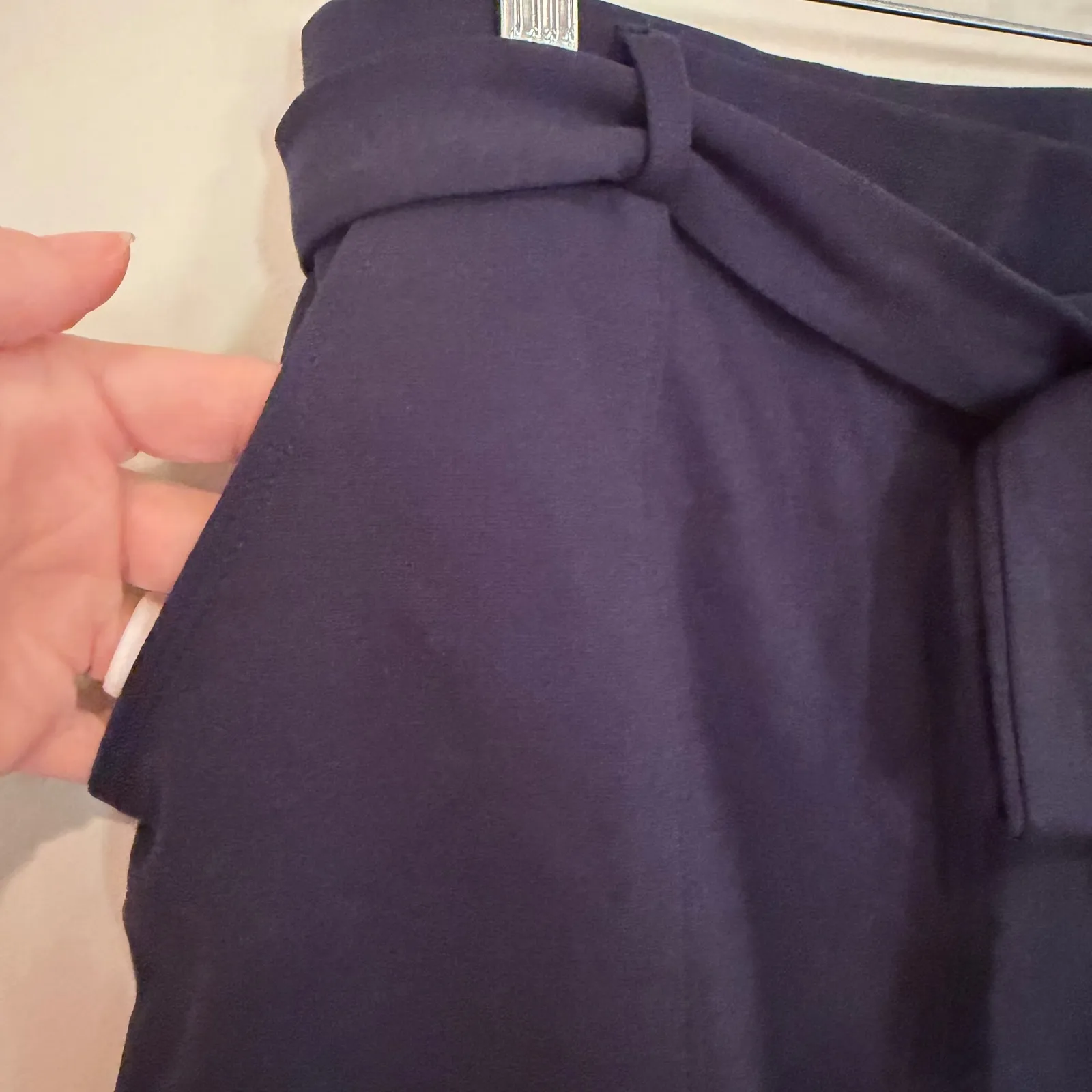 Gilli Donnie Tie Front Stitch Fix Skirt Women's L Navy Career Classic‎ Nautical Black Size L - Image 2