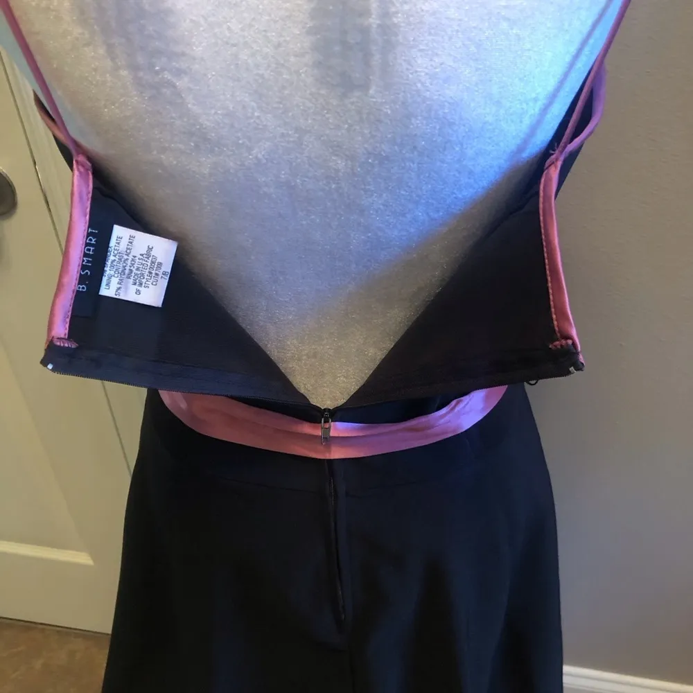 Vintage Dressy MIDI Dress from B. Smart Size 7/8 Cocktail Tea Length Black - Image 4