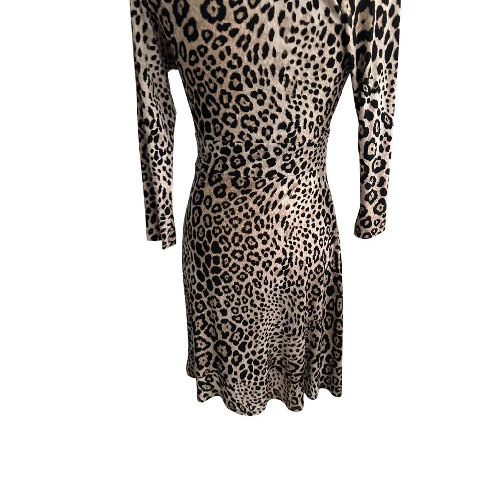 KAREN KANE Leopard Animal Print A Line Dress Size XS - Image 4