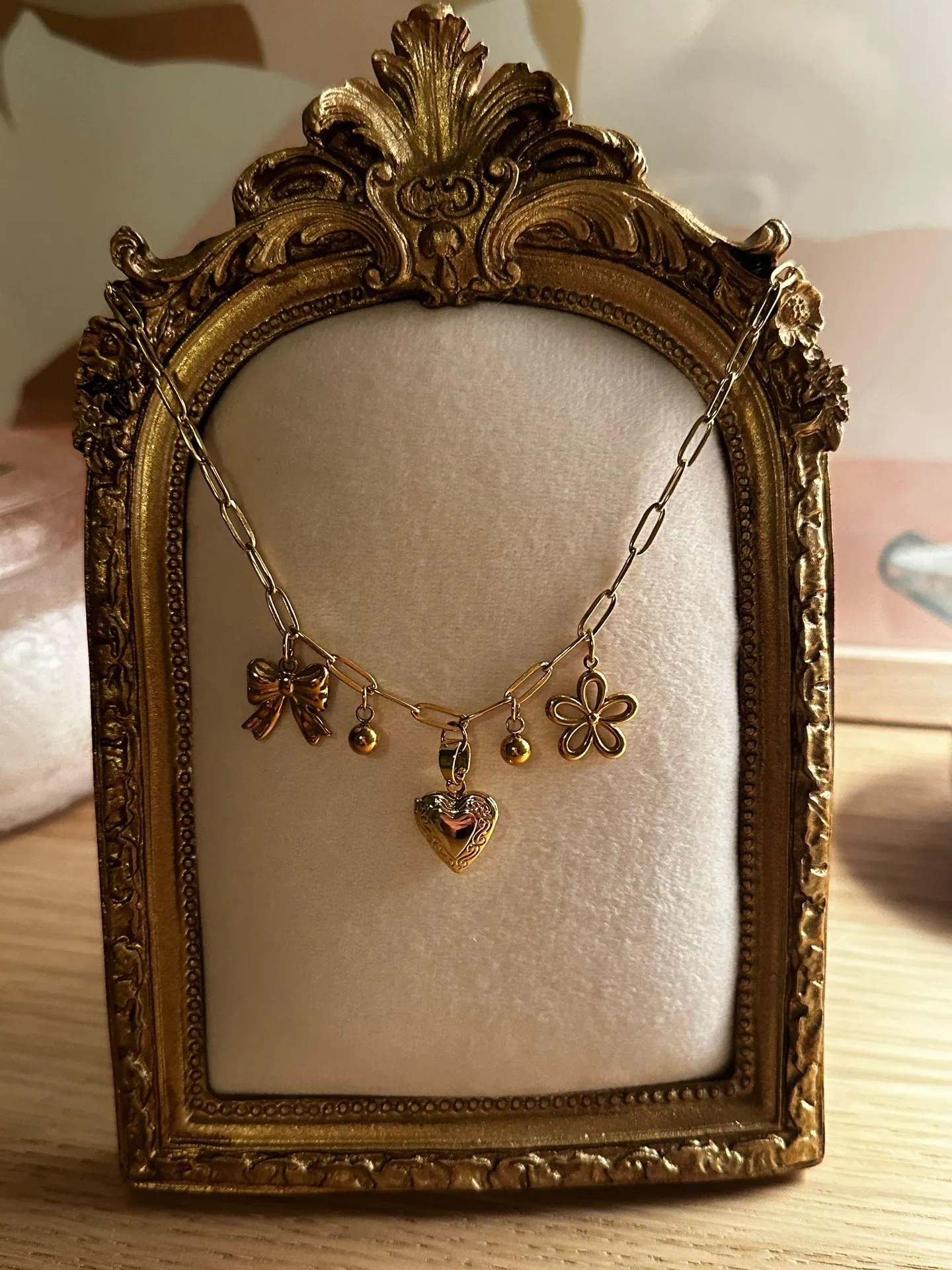 18k Gold Plates Charm Necklace - Image 3