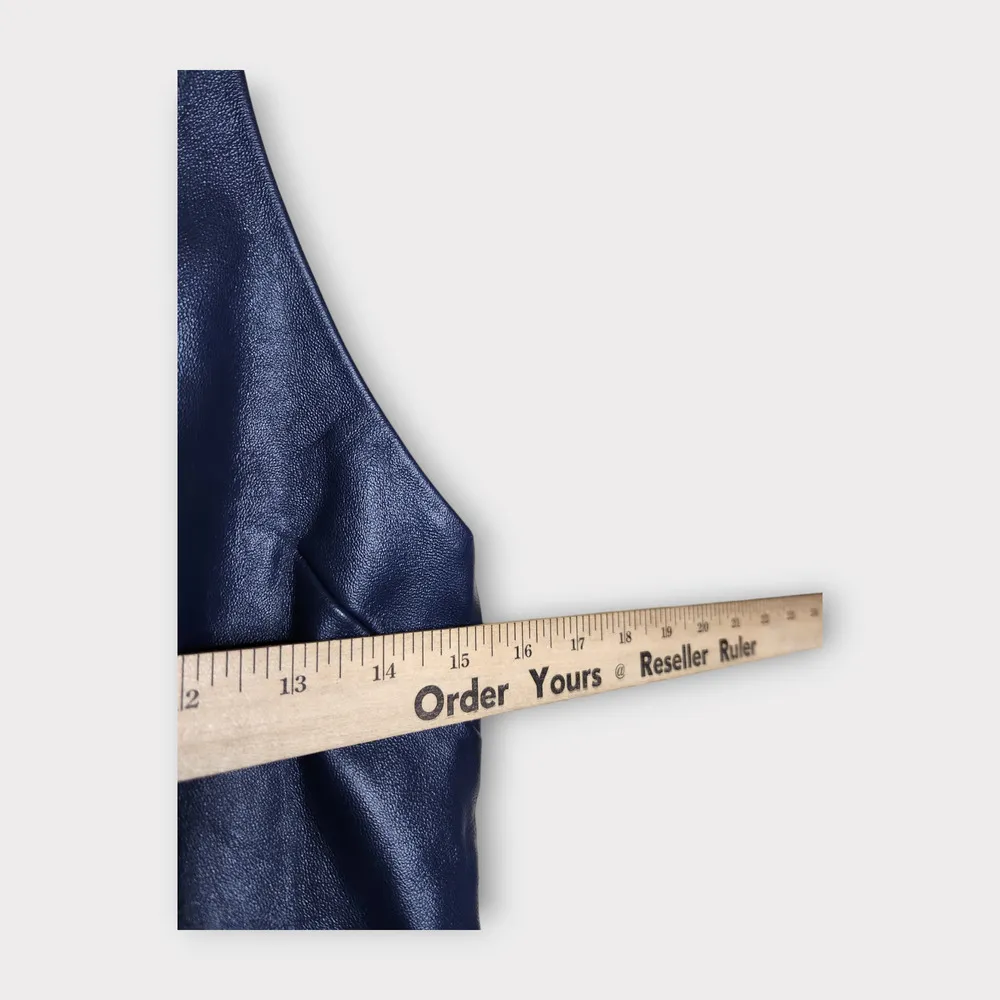 Alice McCall Lady of the Lake Blue Leather Romper Playsuit Women's Size 6 - Image 5