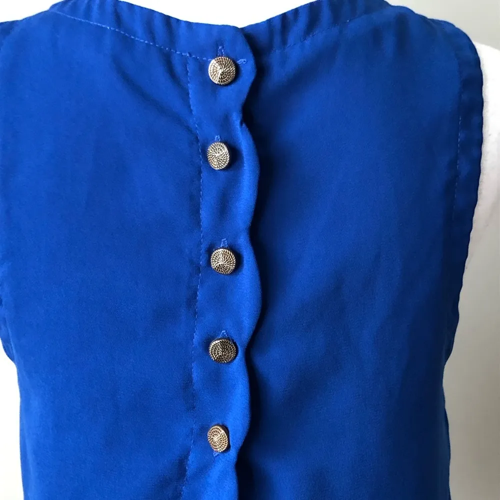 Tobi Blue Scalloped Sleeveless Tank Size S - Image 13