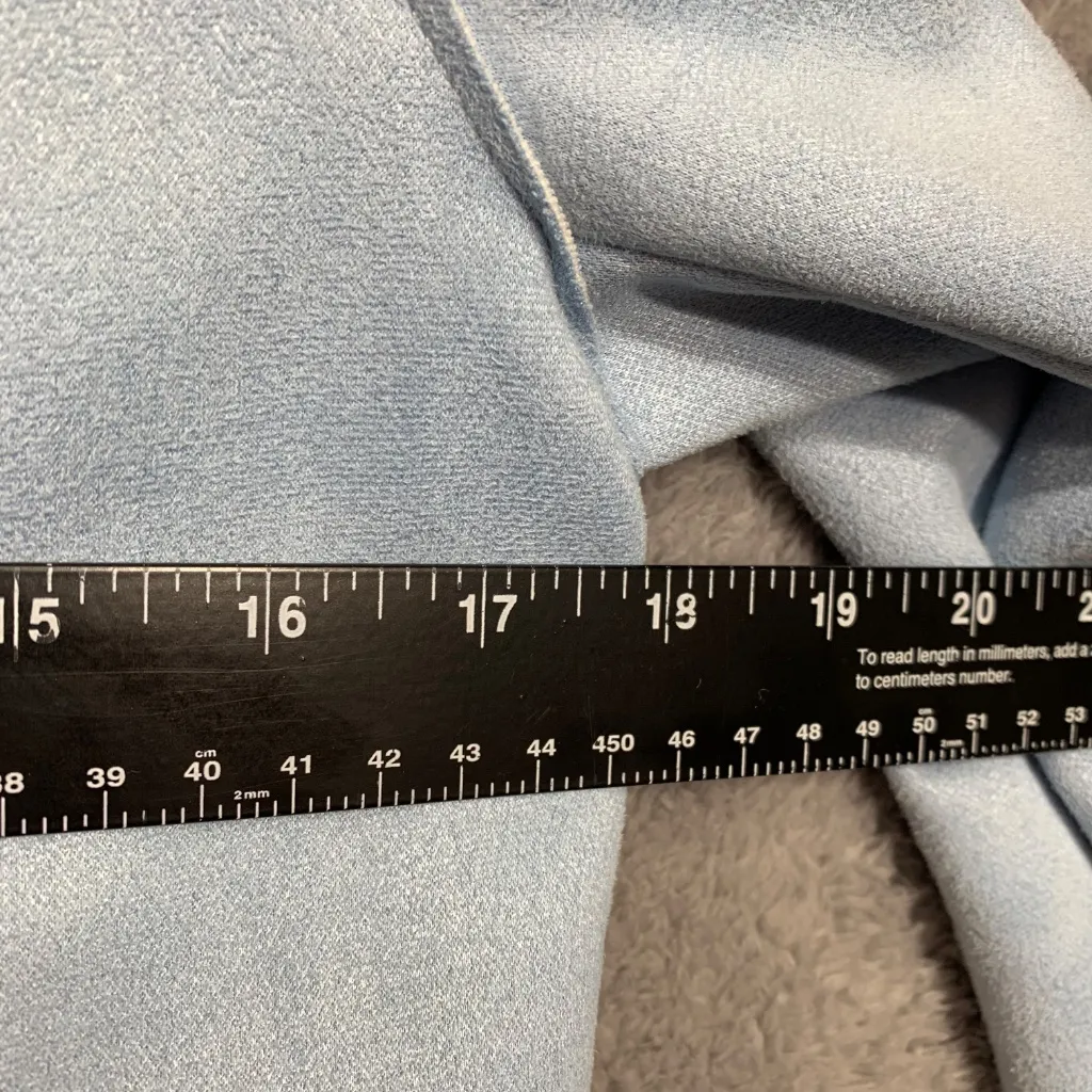 Superdown Women’s Moto Jacket Small Light Blue Faux Suede Biker Coat Polyester B - Image 2