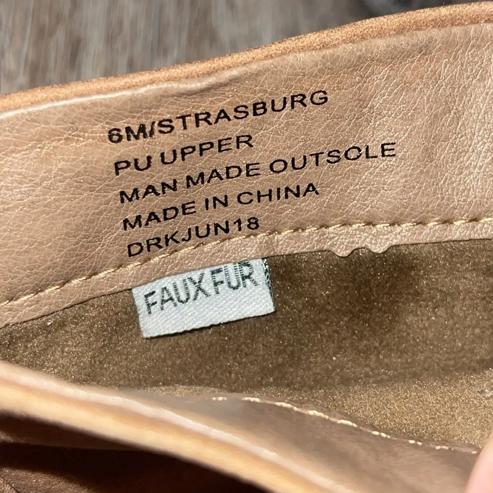 Francesca’s Tan Slouchy Heeled Boots Size 6 Medium - Image 8