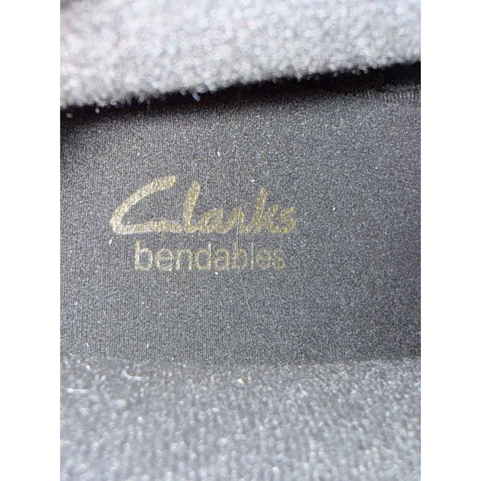 NWOT Clarks Bendables Black Suede Buckle Strap Side Zip Heeled Ankle Booties 8 - Image 8