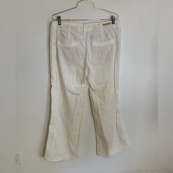 PILCRO - ANTHROPOLOGIE WOMEN'S‎ WHITE SOLID FLARE HEM PANTS - Image 4