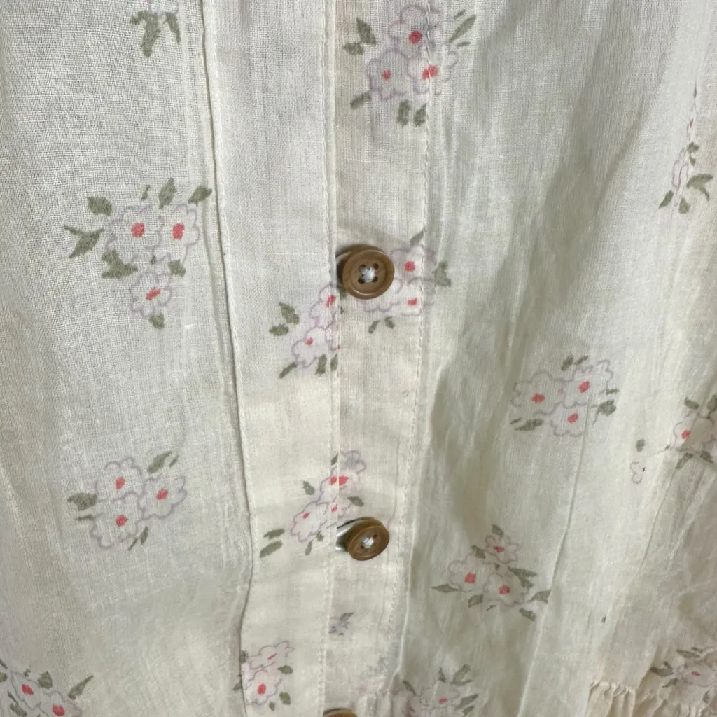 Free People Dainty Ethereal Cottage Bella Mae Midi Dress Vanilla Floral Medium - Image 15