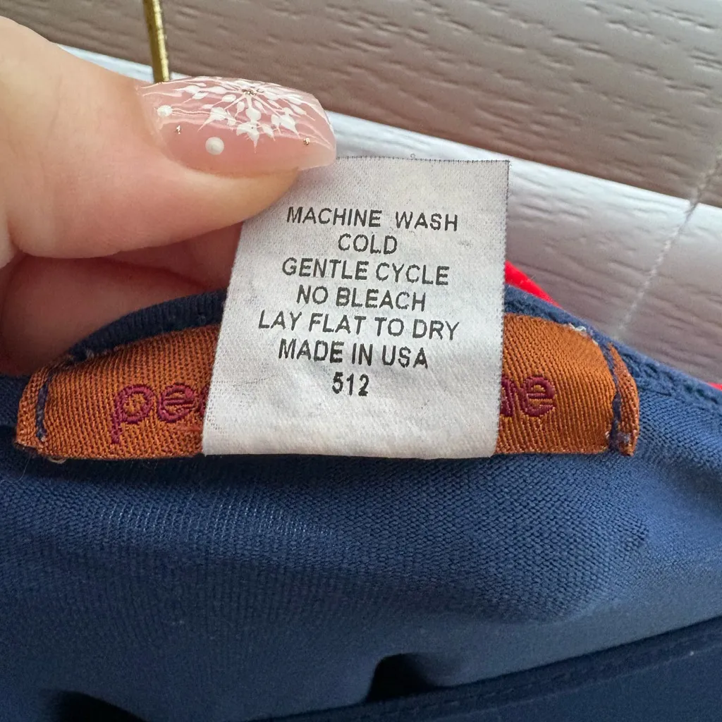 Pea Bee & Jae Woman’s Navy Long Sleeve Shirt Blue Size XL - Image 3