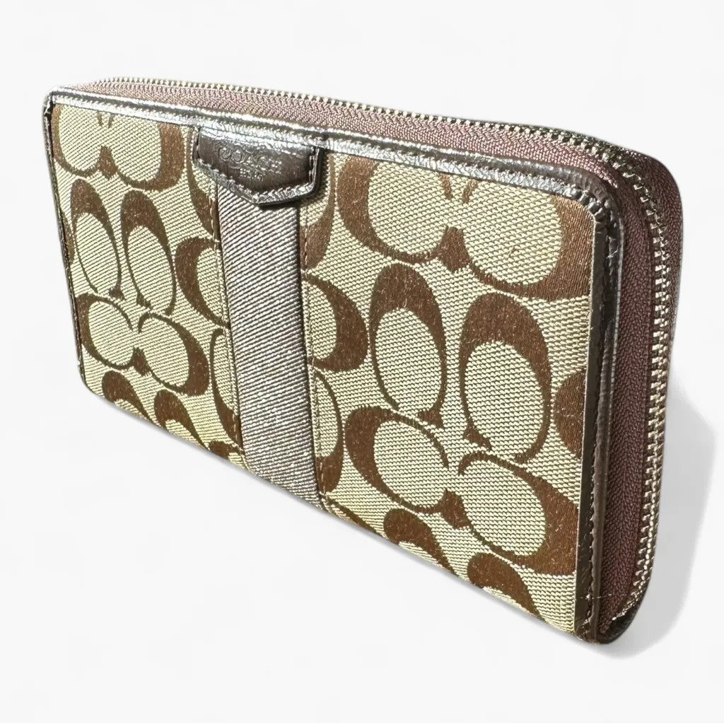 Coach  Signature Zip Around Accordion Wallet - Image 3