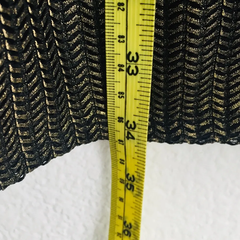 Luca Couture dress black and gold cocktail party tank dress - Image 5