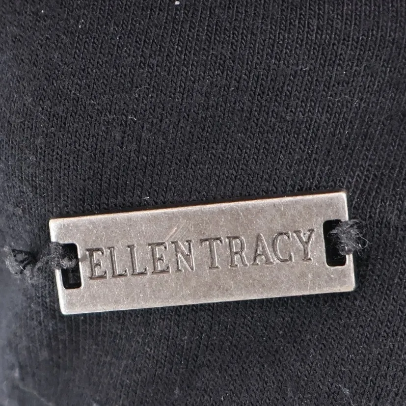 Ellen Tracy Black Knit Shift Dress Womens Minimalist Casual Sweatshirt‎ Size M - Image 4