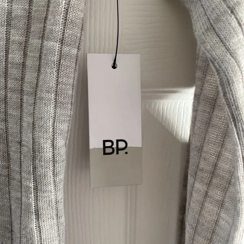 BP Women's Nordstrom XS Reagan Rib Heather Taupe Beige‎ Sweater Academia NEW - Image 5