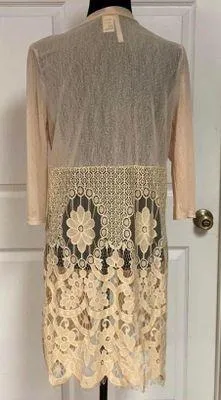 Forgotten Grace qtr sleeves cream sweater jacketM - Image 3