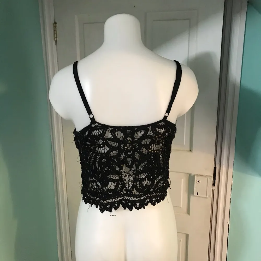 Free People Lace & Beaded Tank SzM - Image 5