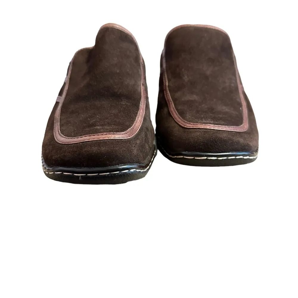 Sofft Chocolate Brown Suede Heel Mule / Clog Shoe Sz 8 - Image 4