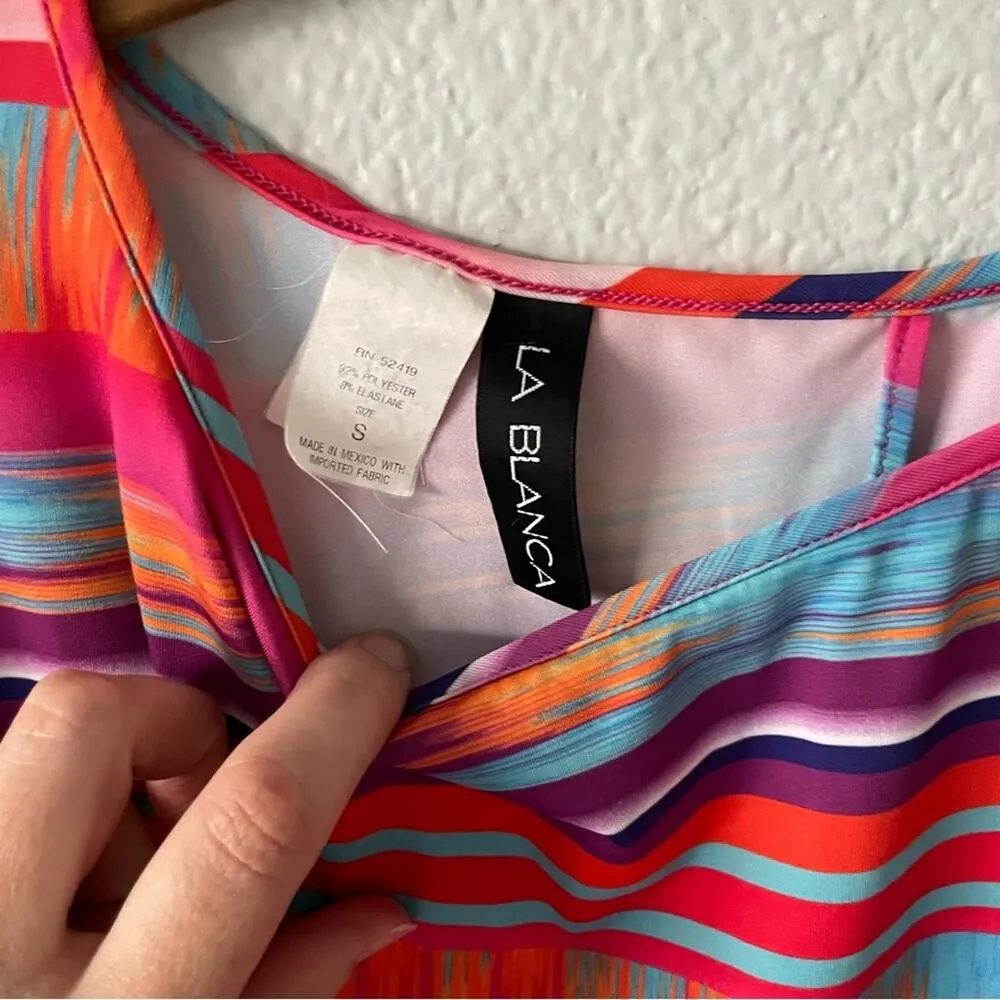 La Blanca Swim Cover Up Orange & Pink Size Small - Image 2