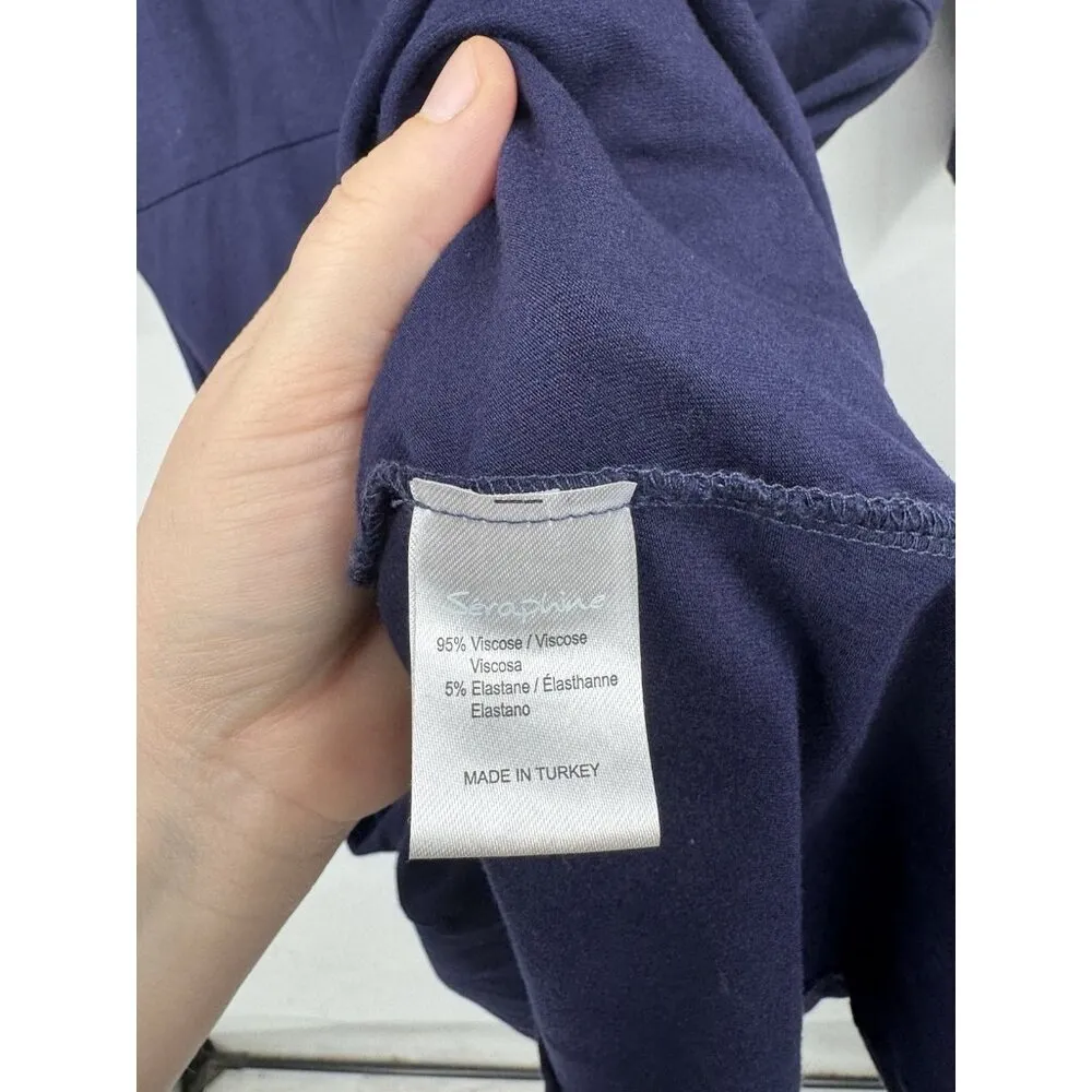 Seraphim’s Maternity Mini Dress Women 4 Purple Half Sleeve Motherhood Clothes - Image 5