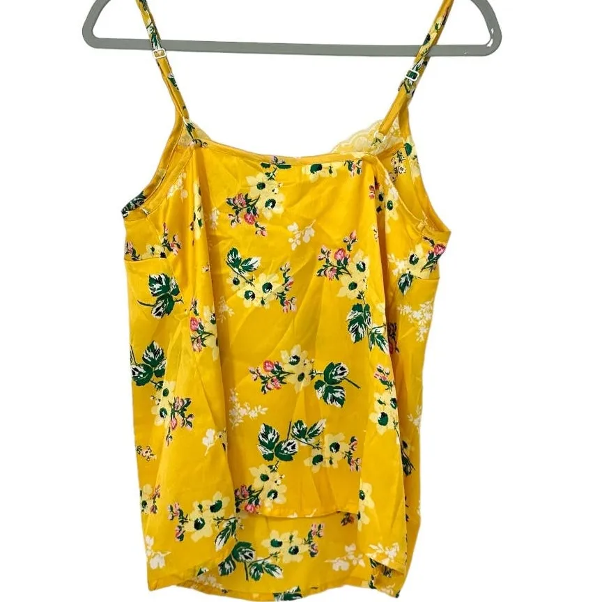 Tabitha Webb Yellow Multicolor Floral Print Sleepwear Camisole Small - Image 2