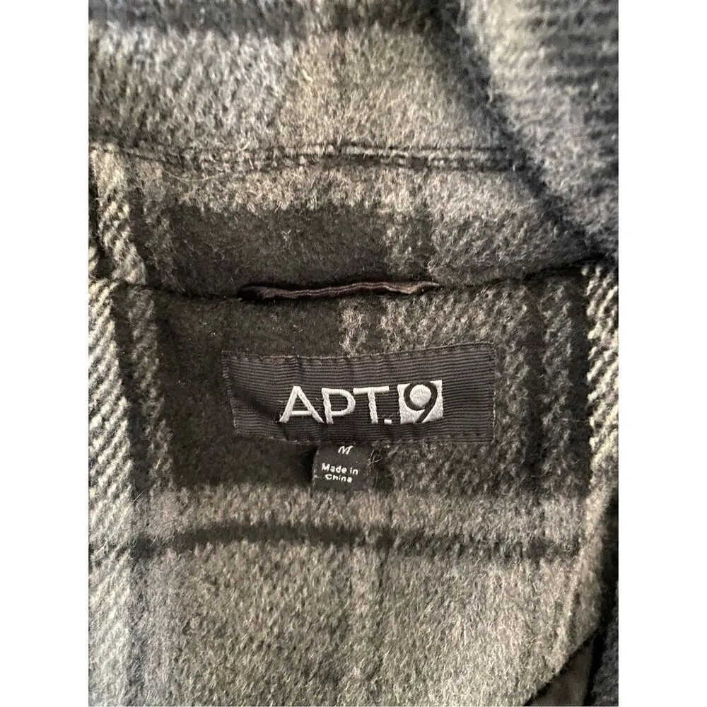 Apt 9 Plaid Peacoat Winter Ski Snow Heavyweight Size Medium - Image 6