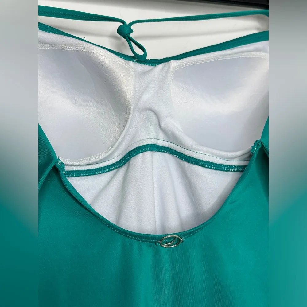 Jantzen crunched One Piece Swim with skirt Medium - Image 3